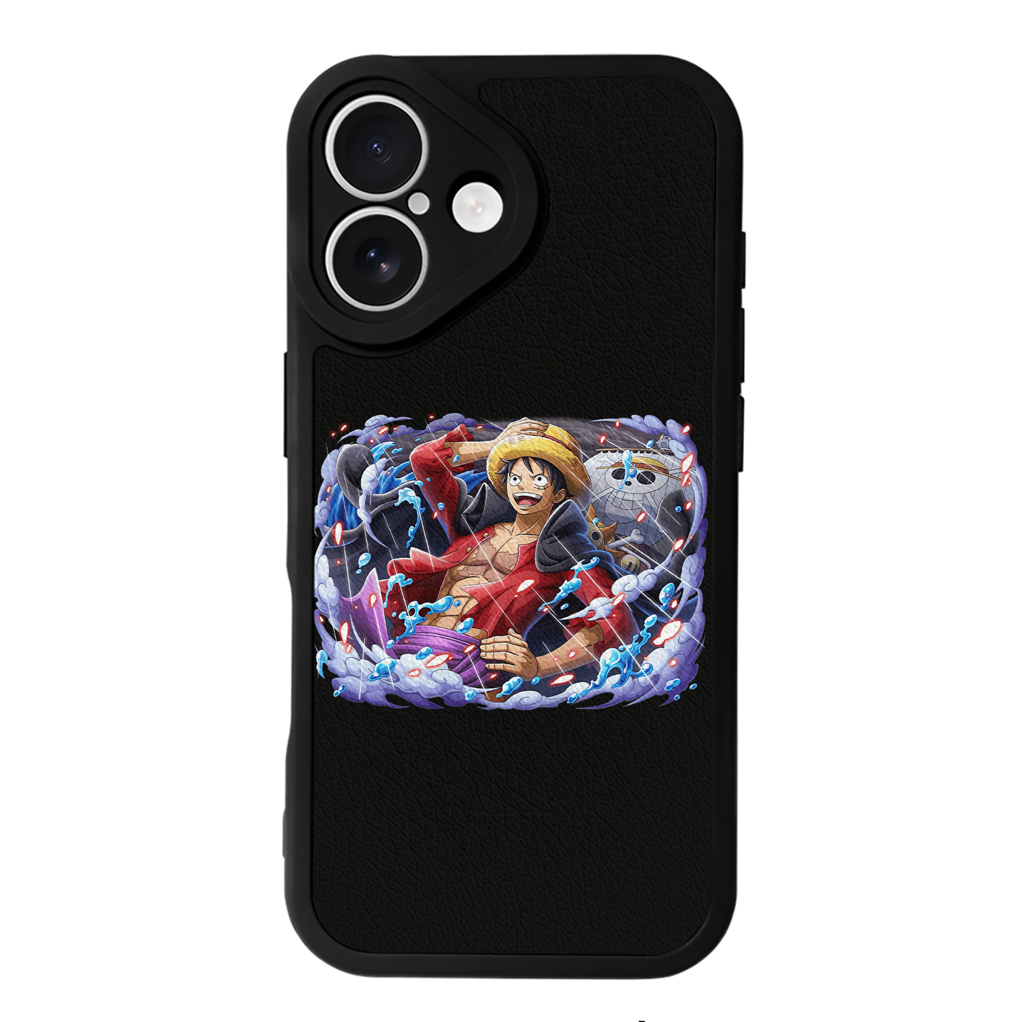 （画像用） ワンピース モンキー・D・ルフィ ONE PIECE Monkey D. Luffy 【iPhone 16シリーズ対応】シリコンスマホケース（レザー調） 材質：シリコン